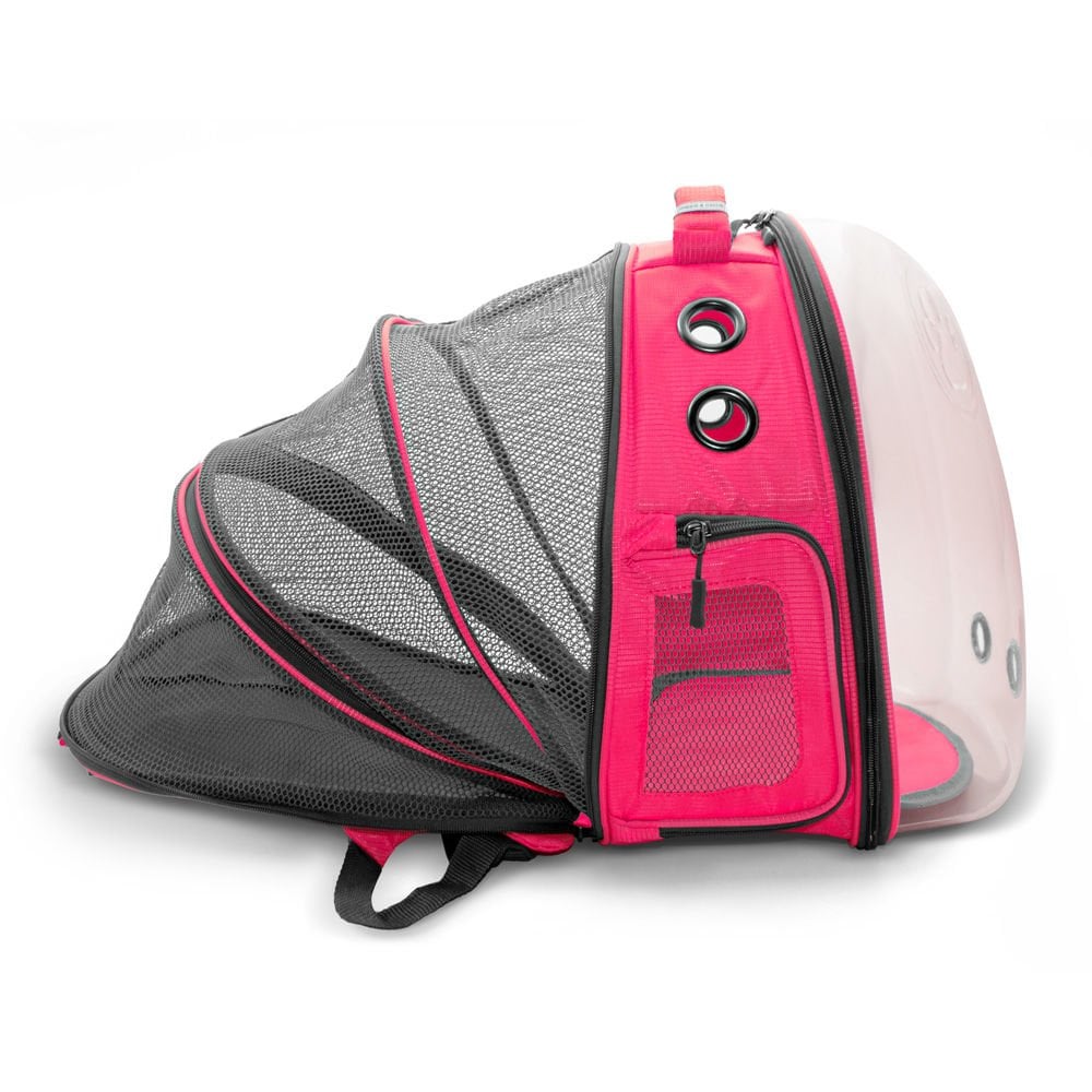 Cattie Mesh Astronaut Cat Carrier Bag Pink 25x60x40cm