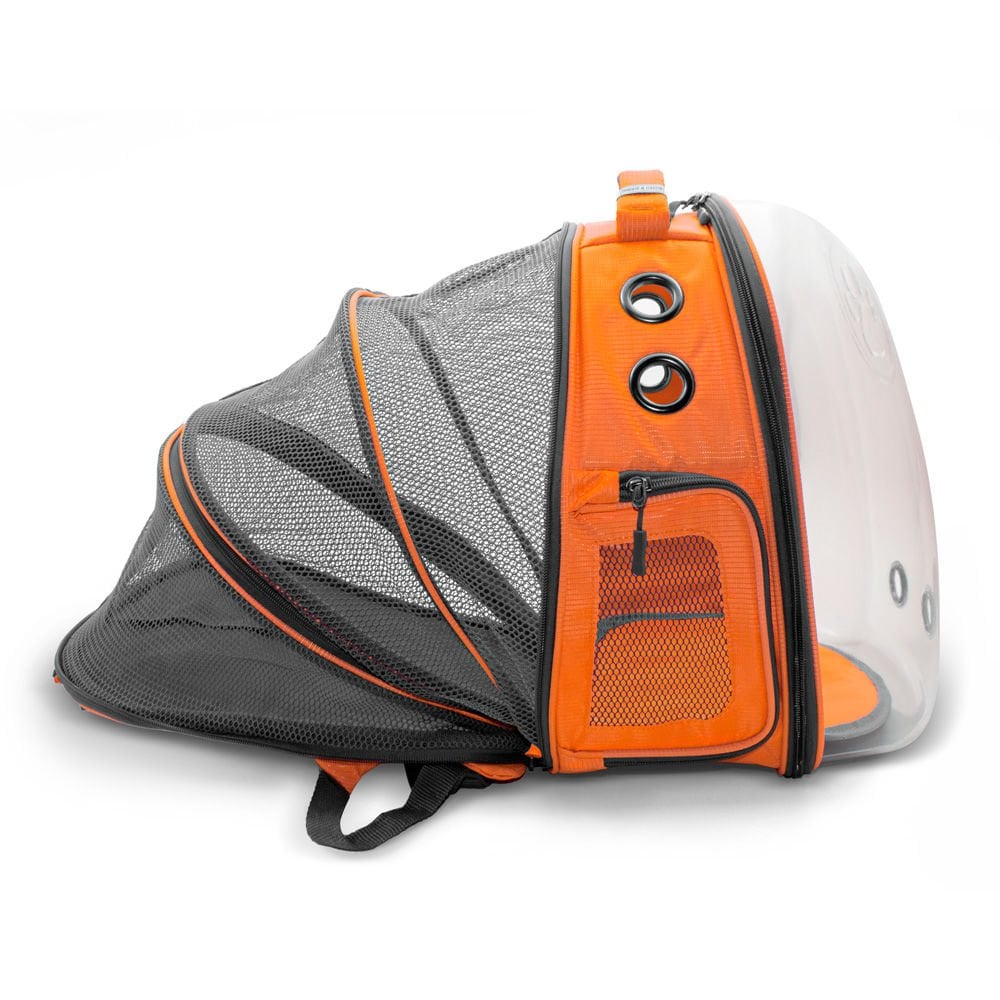 Cattie Mesh Astronaut Cat Carrier Bag Orange 25x60x40cm